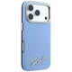 Karl Lagerfeld Saffiano Small Script MagSafe vāciņš iPhone 17/18 Pro Max, gaiši zils