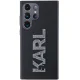 Karl Lagerfeld Samsung Galaxy S23 Ultra vāciņš 3D Rubber Glitter Logo, melns