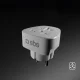 SBS universāls ceļojumu adapteris Schuko / EU, balts