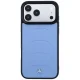Mercedes-Benz Leather Mesh with Bow Line MagSafe vāciņš iPhone 18 Pro / 17 Pro, zils