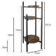 Ruhhy 00025627 3 Līmeņu Puķu Podu Statīvs 81cm Melns/Brūns