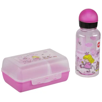 Emsa 518137 bērnu ūdens pudele 0.4L un pusdienu kārba, Princess