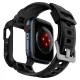 Spigen Apple Watch 4/5/6/7/8/SE (44/45mm) maciņš ar siksniņu Rugged Armor Pro, melns