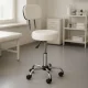 Modernhome BC009-W regulējams kosmētiskais krēsls ar atzveltni, balts