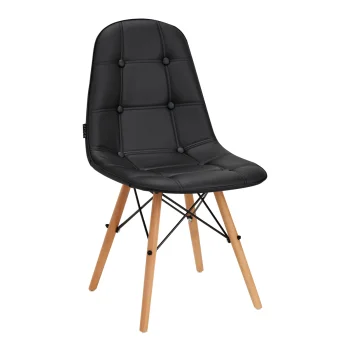 Skandināvu stila ergonomisks krēsls 4Rico QS-185 ekoāda, melns