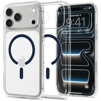 Spigen Ultra Hybrid MagSafe vāciņš iPhone 18 Pro Max / 17 Pro Max, caurspīdīgs tumši zils