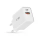 Tech-Protect NC30W USB-C PD 30W / USB-A QC 3.0 lādētājs, balts