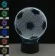3D LED nakts lampiņa Futbola bumba RGB
