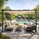 Multigarden dārza un terases pergola, 3x4 m, tērauda, smilškrāsas