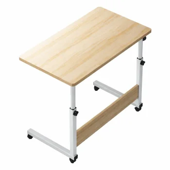 Mobilais klēpjdatora galds ar regulējamu augstumu 80 x 40 cm, gaišs koks