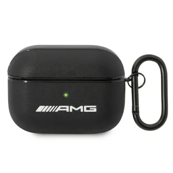 AMG Leather Big Logo futrālis AirPods Pro austiņām - melns