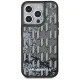 Karl Lagerfeld Liquide Glitter Monogram Gradient vāciņš iPhone 15 Pro Max 6.7\", melns