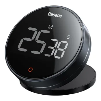 Baseus Heyo Pro rotējošais taimeris elektroniskais pelēks (FMDS000013) | Rotary Timer Electronic Gray