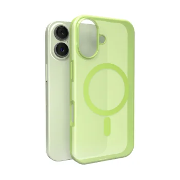 Puro Daylight MagSafe saderīgs silikona vāciņš iPhone 17, Translucent Green