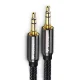 Audio kabelis Wozinsky 2x 3.5 mm mini jack AUX 1.5 m, melns