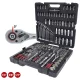 Galatslēgu un uzgaļu komplekts KS Tools CHROMEplus 1/4\" + 3/8\" + 1/2\", 216 gab.