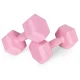 Sešstūra hanteles MOVEPRO 2x2 kg, sārtas