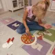 Koka rotaļu picas komplekts ar lipekļiem un piederumiem, 27 gab.