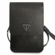 Guess Saffiano Triangle viedtālruņa soma un maks, melna
