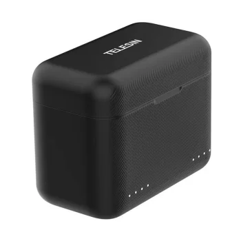 Divvietīgs akumulatoru lādētājs Telesin Insta360 X4 kamerai ar karšu glabātuvi
