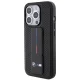 BMW Grip Stand Smooth & Perforated vāciņš iPhone 15 Pro ar statīvu, melns