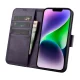 iCarer 2in1 ādas atverams vāciņš priekš iPhone 14 Plus ar RFID aizsardzību, tumši violets (WMI14220727-DP)