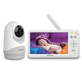 Video aukle HelloBaby 6" PTZ kamera 4000mAh