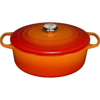 Le Creuset Signature ovāls čuguna katls 31 cm, 6.3 l, Volcanic oranžs