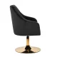 Ergonomisks samta grozāmais krēsls 4Rico QS-BL14G, melns