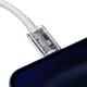 Baseus Superior Series Cable USB Type C to Apple iPhone Lightning, 20W, PD, 1m, White | Lādētājvads Datu Pārraides...