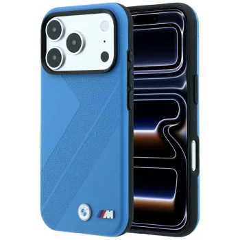 BMW M Tire Track Metal Logo MagSafe vāciņš priekš iPhone 17 Pro / 18 Pro, zils