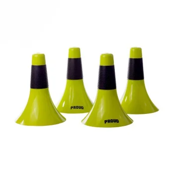 PROUD Plastmasas Sporta Konusi Riņķi Treniņiem - 4 gab, Zaļš | Plastic Sports Cones For Training