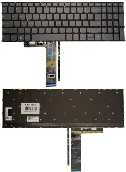 Lenovo IdeaPad Slim 3 15IAH8 tastatūra ar apgaismojumu, US, pelēka/melna