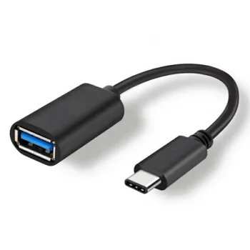 USB-C uz USB-A 3.0 OTG adaptera kabelis (19 cm, 60W) Melns
