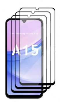 Tfo 9D Aizsargstikls Samsung Galaxy A15 4G / 5G, 10 gab., Melns rāmis