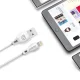 Dudao USB uz USB Type-C kabelis 2.1A 1m Balts
