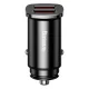 Baseus Square Smart Car Charger 2x USB QC 3.0 SCP AFC 30W, Black | Telefona Auto Lādētājs
