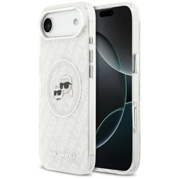 Karl Lagerfeld IML Glitter Karl&Choupette MagSafe vāciņš iPhone Air Pelēks