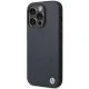 BMW ādas aizsargvāciņš iPhone 14 Pro Max BMHMP14XSLLNA Tumši zils
