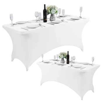 MultiGarden elastīgs galdauts banketu galdam 180 cm, balts