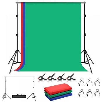 Puluz fotostudijas fona statīvu komplekts ar foniem 2x2m RGB