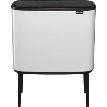 Atkritumu šķirošanas tvertne Brabantia Bo Touch Bin 3 x 11 L, balta
