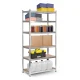 Humberg 4850 metāla noliktavas plaukts 205x120x45 cm sudraba