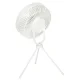 Bezvadu galda ventilators ar tālvadības pulti un LED gaismu, 18 cm, balts