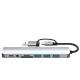 Tech-Protect HB06 8in1 USB-C centrmezgls un adapteris, pelēks