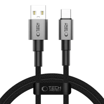 Tech-Protect UltraBoost DNA USB-A uz USB-C kabelis 15W 100cm Pelēks