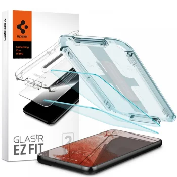 Spigen Glas.tR EZ Fit Aizsargstikls Samsung Galaxy S22 (2 gab.)