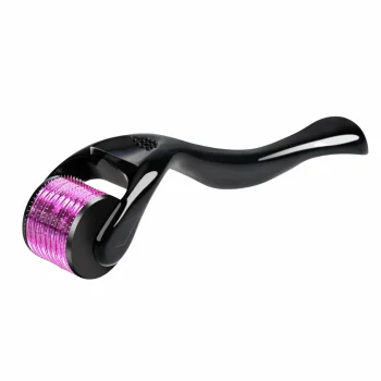Derma Roller sejas masāžas rullītis 0.5mm, tumši violets