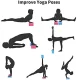 4Fizjo Jogas Klucis Bloks Paliknis Stabilizācijas Kubs Vingrinājumiem 23x15x7.6cm, Melns | Fitness Cube Yoga Block