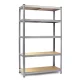 Humberg 4846 metāla noliktavas plaukts 180x90x40 cm, sudraba